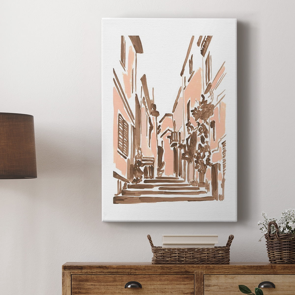 Blush Architecture Study I Premium Gallery Wrapped Canvas - Ready to Hang