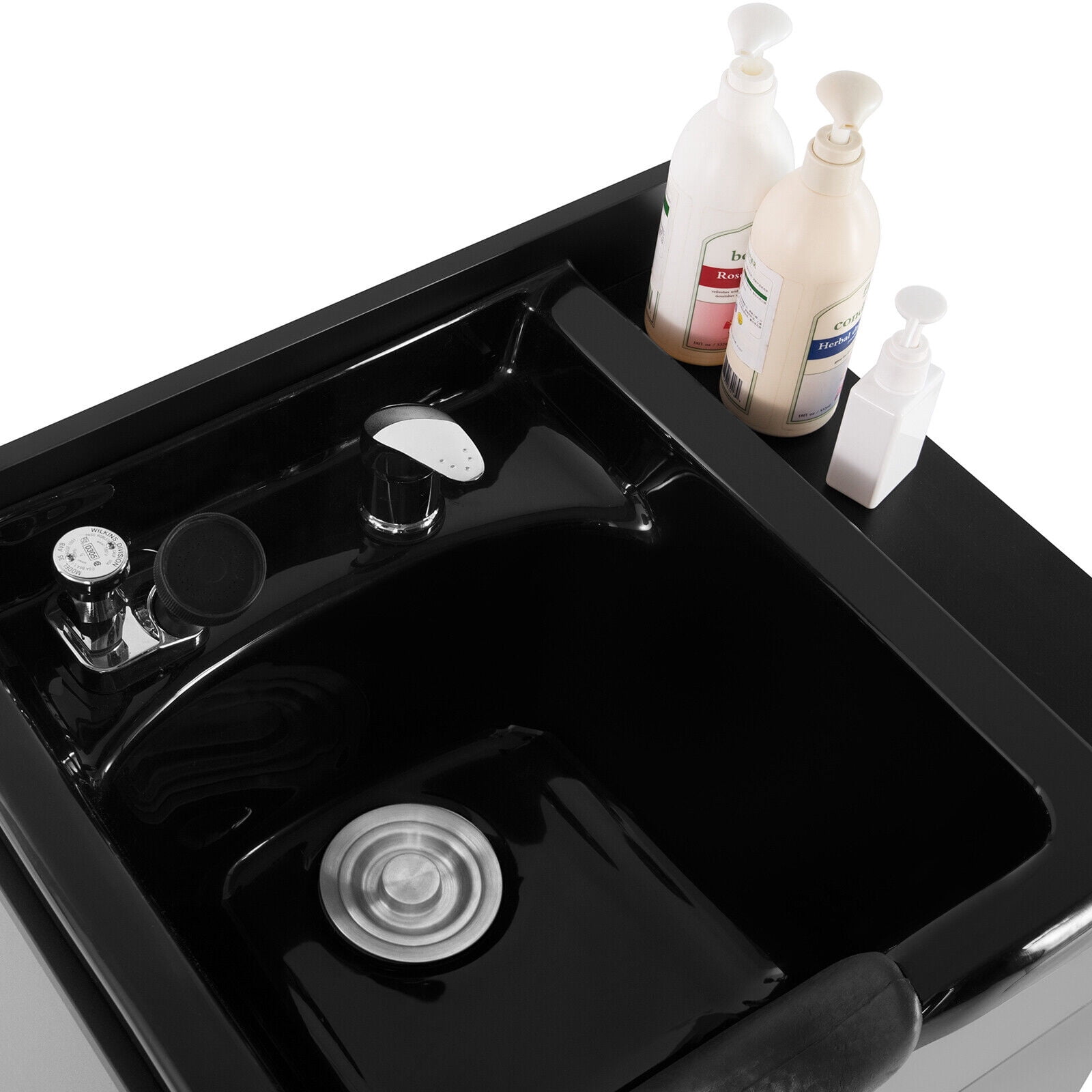 Artist hand Backwash Sink Station with Shampoo Bowl Salon Beauty Spa Equipment(Black)