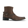 thumbnail image 2 of Ferro Aldo Reyes MFA606332 Mens Memory Foam Casual High Western Buckle Strap Ankle Dress Boots, in Maple Brown, Men's Size 11, 2 of 8