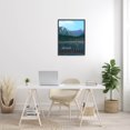 thumbnail image 2 of Discover Montana Lake Fishing Scene Landscape Graphic Art Black Framed Art Print Wall Art, 2 of 7