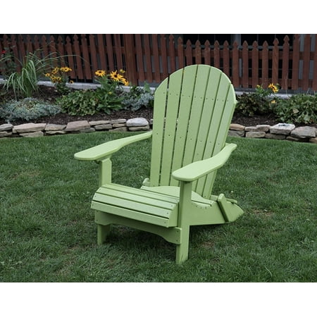 Hdpe Lumber Tropical Lime Green POLY LUMBER Rolled Seating EVERLASTING Lifetime PolyTuf HDPE AMISH CRAFTED Folding Adirondack Chair ()