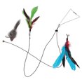 thumbnail image 2 of Hanging Funny Cat Toy, Plush Relieves Stress Feather Mouse Teaser Cat Toy Stay Healthy Interactive For Indoor Outdoor Activities ANGGREK Otros, 2 of 8