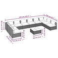 thumbnail image 4 of vidaXL 11 Piece Garden Lounge Set with Cushions Poly Rattan Brown, 4 of 5