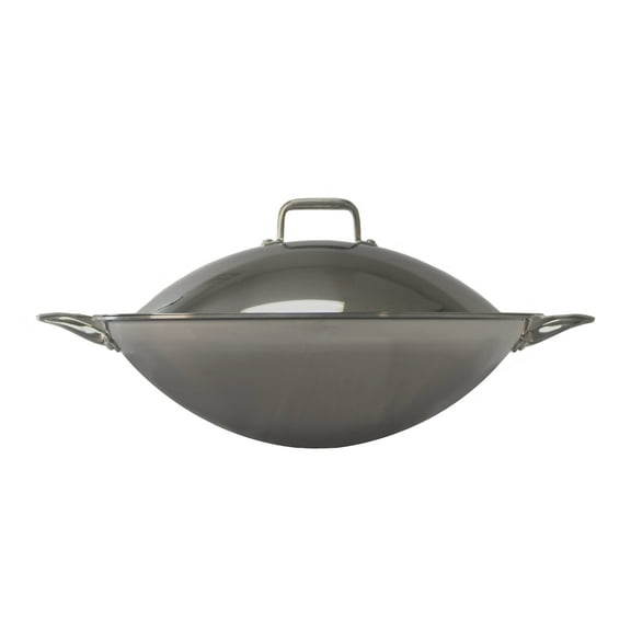 SPT SL-PA400AA 16.5 in. dia. Stainless Steel Wok Frying Pan with Lid & 2 Ears