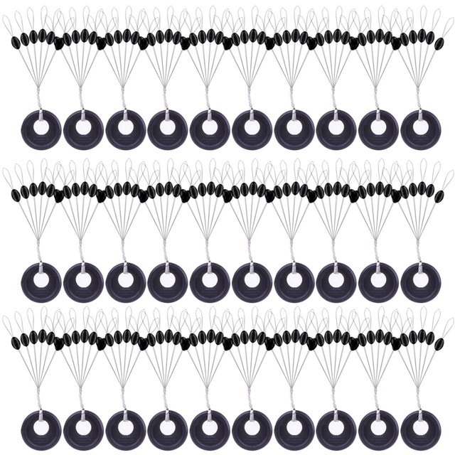 Btafrte 30 Grupo 180pcs Frijoles Espaciales Goma para Flotador Pesca Carpa Marina (Oliva M)