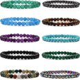 thumbnail image 1 of Pulseras de piedras preciosas YONGSHENG 10 piezas 6 mm gema hecha a mano, 1 of 4