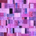thumbnail image 1 of Ahgly Company Indoor Square Patchwork Purple Transitional Area Rugs, 4' Square, 1 of 4