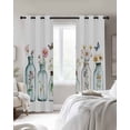 thumbnail image 4 of Pastoral Floral Blackout Curtains for Bedroom Living Room Darkening Curtains 54 Inch Long Colorful Flowers Butterflies Garden Short Curtain for Small Window Treatment Grommet Drapes 52"x54"x2, 4 of 9