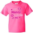 thumbnail image 3 of Inktastic Valentine's Day My Nonni Loves Me Hearts and Lips Youth T-Shirt, 3 of 5
