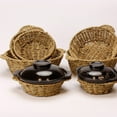 thumbnail image 5 of Straw Casserole Basket Hot Pad Bowl Holder Woven Tray Cushion Pot Mat Ceramic Placemat Travel, 5 of 6