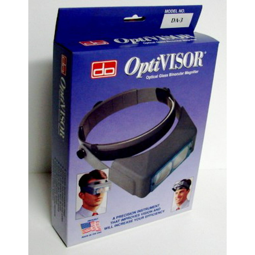 OptiVisor Binocular Headband Magnifier w/Glass Lens Plate 1.75x Power