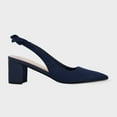 thumbnail image 2 of Womens Pumps Pointed Toe Slip on Slingback Cute Bowknot Classic Chunky Block Heels, 2 of 4