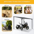 thumbnail image 4 of 8x10 ft Outdoor Metal Pergola with Waterproof Inclined Roof Wall Mounted Gazebo for Patio Garden Yard, 4 of 9