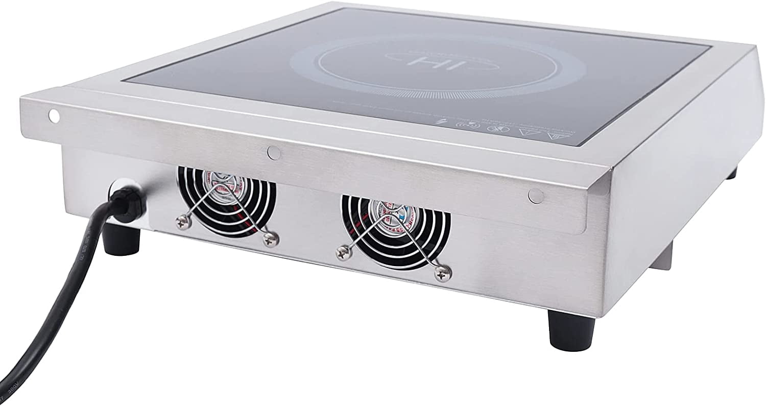 Fichiouy 3500W Induction Cooktop Portable High Power Black Crystal Panel with Precision Temperature and Time Control Induction Hob LED Displays Indicators