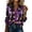 2#Multicolor, variant on DPTALR Women's Casual Lapel Color Block Mardi Gras Printed Shirt,Multicolor,Size L