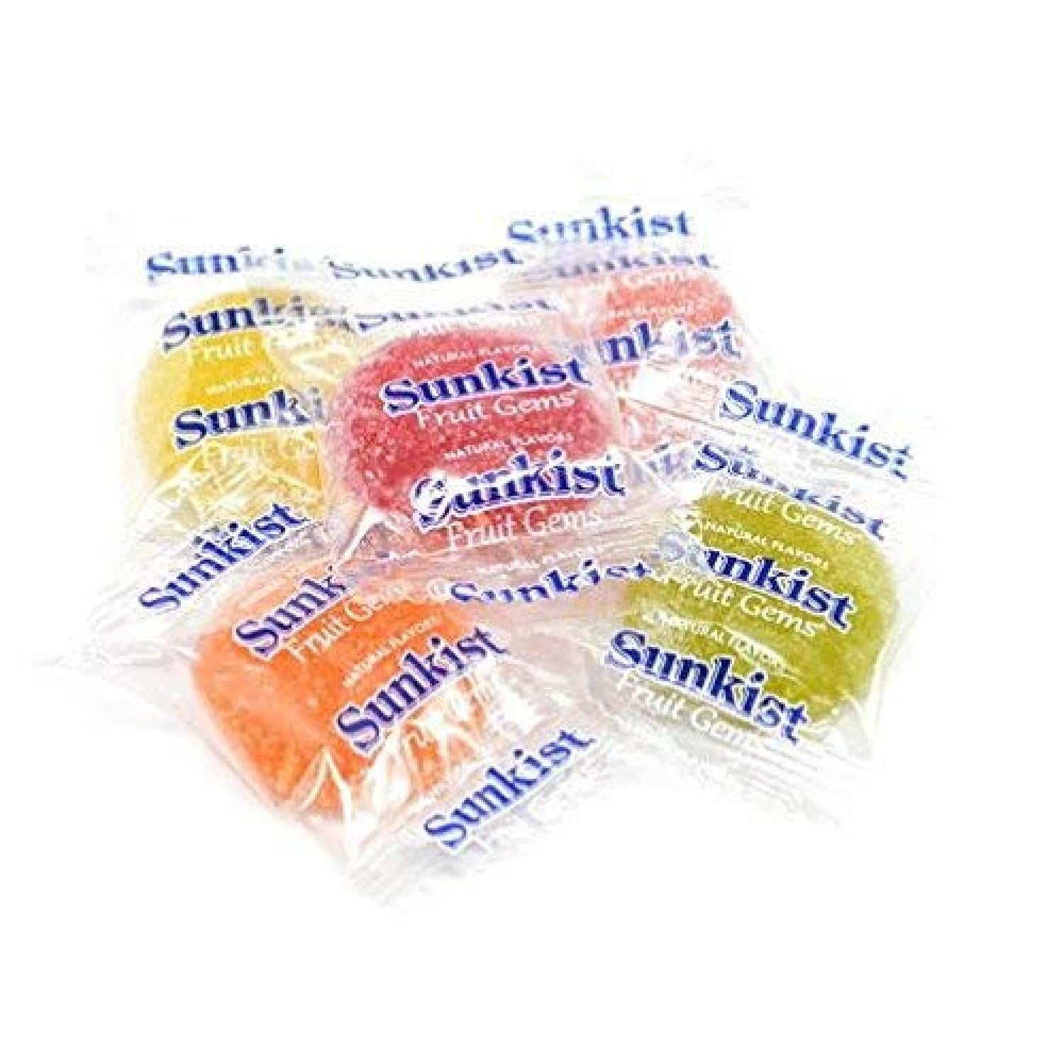 FulnKye Sunkist Fruit Gems Soft Candy, Five Natural Flavors Gluten