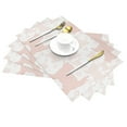 thumbnail image 2 of YFYANG Washable Heat-Resistant Placemats, 70% PVC/30% Polyester, Pink Love Cat Kitchen Table Mat, 12" x 18" 4 Piece, 2 of 6