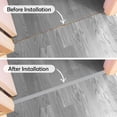 thumbnail image 3 of 20FT length x 1.96 Inch Wide Floor Transition Strip Self Adhesive Flooring Transitions Laminate Floor Strip for Joining Floor Gaps, Carpet, Threshold Cover, Floor Tiles, Doorway Transitions - Grey, 3 of 5