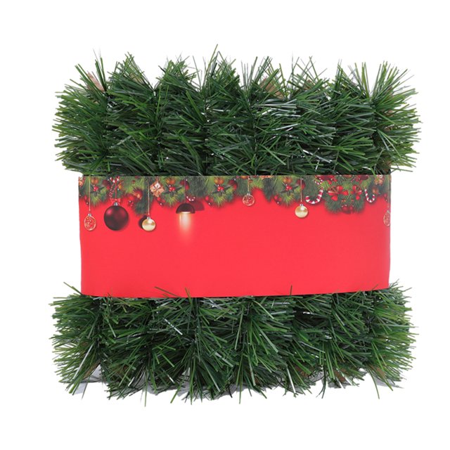 Billuyoard Ambiente festivo con guirnalda decorativa verde abeto, decoración navideña, guirnalda navideña DIY, verde, 5m Type3 NO3