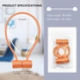 thumbnail image 4 of 6 Pack Magnetic Curtain Tiebacks 16 Inch Modern Handmade Weave Rope Curtain Holdbacks Convenient Decorative Curtain Drape Tie Backs for Home and Office Window Drapery (Orange), 4 of 5
