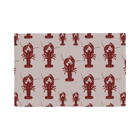 

Placemats Set of 4 / 6 Red Lobster With Claws Placemats for Dining Table Indoor/Outdoors Heat Resistant Washable Placemats 18 x 12