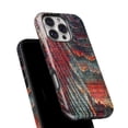 thumbnail image 6 of DesignSkinz Scratch-Resistant Hard Slim Case Compatible with iPhone 12 (Compatible with MagSafe) - Grungy Orange and Teal Dyed Wood Surface, 6 of 9