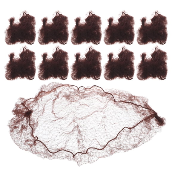 TABLZONE 100Pcs Elastic Mesh Hair Nets Dark Brown for Natural Look Hair Decoration