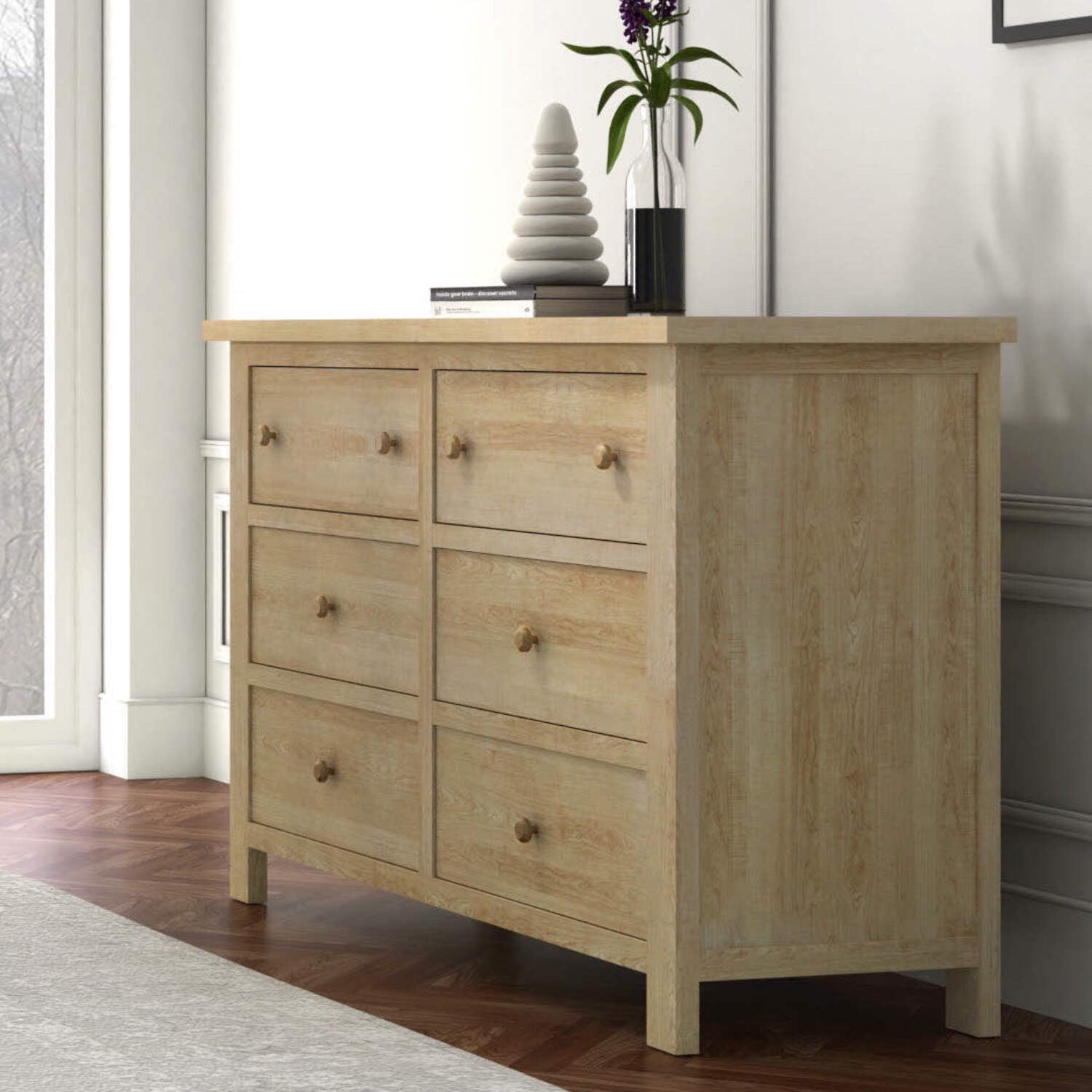 Milk Street Baby Branch Double Dresser in Stone Grey GREENGUARD GOLD CERTIFIED FINISHES
