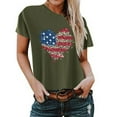 thumbnail image 1 of Birdeem T-Shirt pour Femmes d'Été Décontracté Ample Imprimé Fête de l'Indépendance à Col Rond à Manches Courtes, 1 of 3