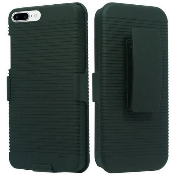 GSA Ripple Textured Holster Case For iPhone 8 Plus/7 Plus 5.5" - Black