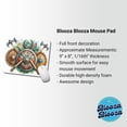 thumbnail image 2 of Viking Symbols Shields Axes Watercolor Mouse Pad Low Profile Gaming Mat, 2 of 7