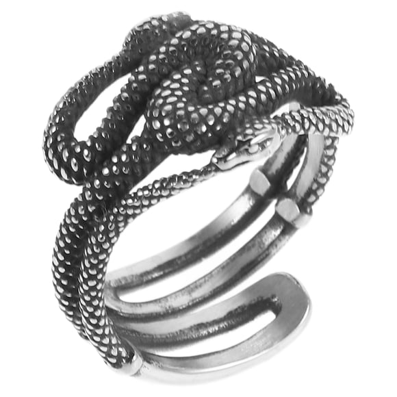 KAKOWELY snkae ring Snake Finger Ring Adjustable Vintage Punk Ring Retro Jewelry Snake Animal Knuckle Rings Fashion Jewelry for Men Women1.02"X0.98"X0.51"