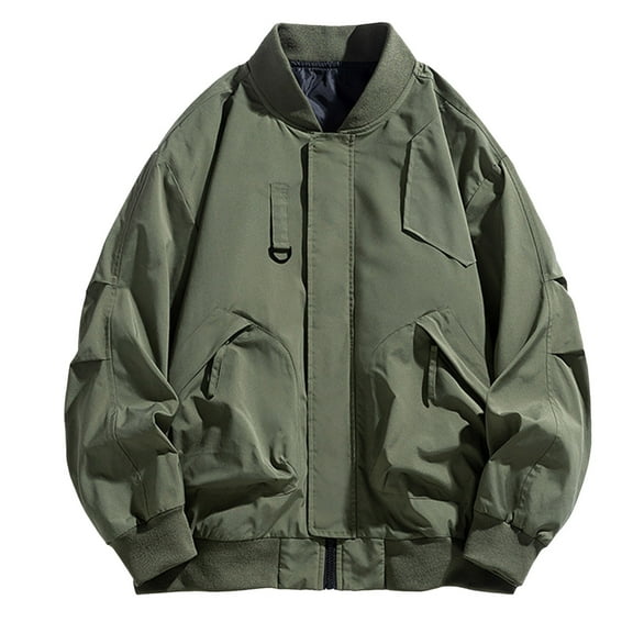 Dpytoraw Mens Jackets Autumn Winter Casual Color Plus Size Big And Tall Zipper Outdoor Sport Coat Jacket