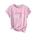 thumbnail image 2 of VKOYWKM Cancer Tees Women Inspirational Short Sleeve Tops Pink Ribbon Graphic T Shirts Fight Cancer Shirts Casual Crew Neck Cancer Breast Cancer Tshirts, 2 of 3