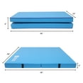 thumbnail image 7 of Gymnastics Mat for Kids 4'x4'x4" Foldable Tumbling Mats with Carrying Handles 2-Panels Fold Thick Exercise Mat for Home Aerobics Stretching Yoga, Blue, 7 of 7