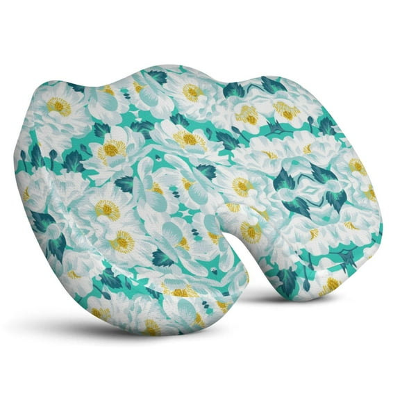 Premium Floral Pattern Memory Foam Seat Cushion Ergonomic Chair Pad for Office Chair, Car, Airplane & Bleachers Sciatica, Tailbone Hip & Back Pain Relief - Chair Cushion for Long Office Workers.