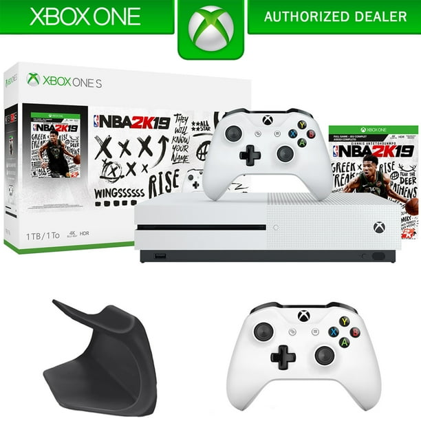 Microsoft Xbox One S 1tb With Nba 2k19 Bundle With Accessories Bundle Walmart Com Walmart Com
