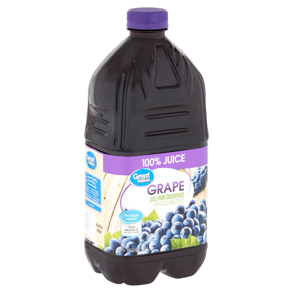 Great Value 100 Grape Juice, 64 Fl. Oz.