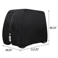 thumbnail image 3 of Genrics 4 Passengers Golf Cart Cover Waterproof for EZGO Club Car Yamaha Zipper Storage, 3 of 5