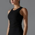 thumbnail image 5 of Aloohaidyvio Ribbed Tank Tops for Women High Neck Yoga Workout Sleeveless Top Casual Going Out Fitted Tanks Shirts, 5 of 6