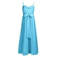 thumbnail image 2 of Aislor Junior Bridesmaid Kid Girls Rhinestones Pleated Chiffon Dance Maxi Gown Floor Long Dress, 2 of 7