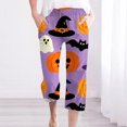 thumbnail image 2 of Bovemsi Cargo Pants Women Fashion Outfits Clothes Multicolor Pumpkin Print Halloween Wide Leg Pajama Pants XXXL, 2 of 4