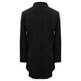 thumbnail image 7 of Women's Stand Collar Coat, Single Breasted Mid-Length Jacket, Slim Fit A-Line Peacoat, Tailored Outerwear, Elegant Long Sleeve Overcoat, Modern Trench Style Black XL, 7 of 7