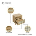 thumbnail image 4 of Manhattan Comfort Sheridan Nightstand from Engineered Wood in Natural - Set of 2, 4 of 11