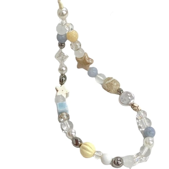 Cute Phone Charms Cream Phone Chain Star Beaded Cell Phone Charm Fairy Charms Aesthetic Accessories for Phone Bag Keychain Camera Pendants