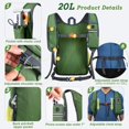 thumbnail image 2 of Mochila de Senderismo BECOJADDE 20L Plegable Ultraligera para Hombres y Mujeres, 2 of 7