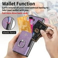 thumbnail image 6 of Decase for Samsung Galaxy Z Fold 5 Wallet Case with Credit Card Slot Holder, Premium Shockproof Ring Stand for Car Mount Stand Non-Slip High-quality PU Leather Slim Case Protective Cover,Purple, 6 of 6