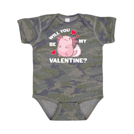 

Inktastic Axolotl Will You Be My Valentine with Red Hearts Gift Baby Boy or Baby Girl Bodysuit