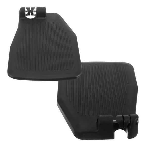Supvox 1 Pair of Wheelchair Elevating Legrests Black Plastic Notched Shape
