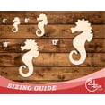 thumbnail image 3 of Unfinished Wood Seahorse Shape | JGrondz | DIY Craft Cutout 5" / 1/2", 3 of 3